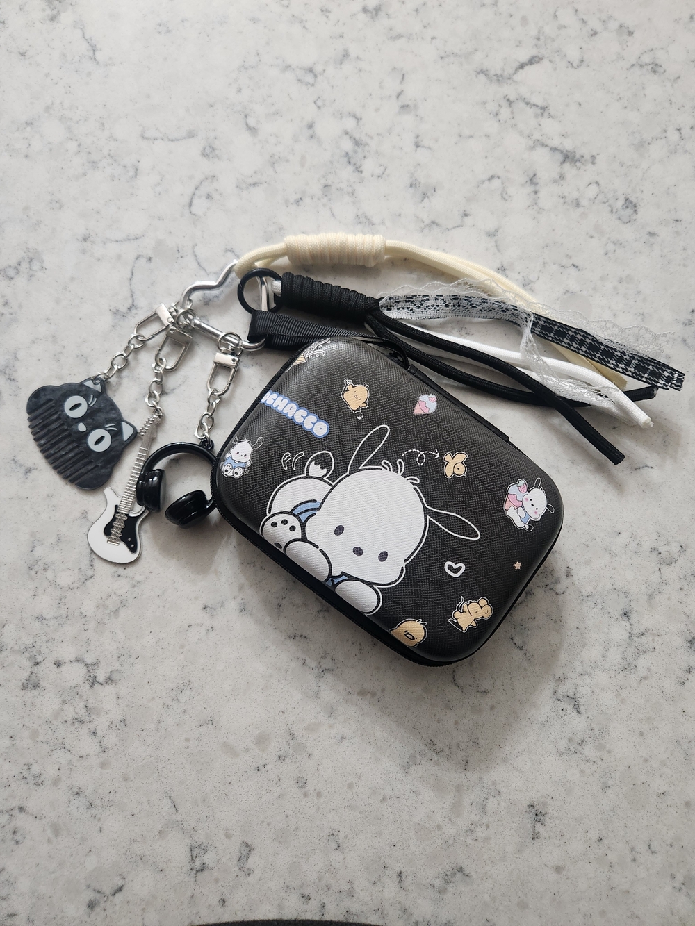 Black Pochacco Keychain Pouch